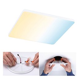 Obrázek pro produkt VariFit LED vestavné svítidlo Veluna Edge IP44 hranaté 200x200mm měnitelná bílá bílá stmívatelné - PAULMANN