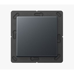 Vypínač 1-tlačítko (2 kanály) Bluetooth Low Energy A-série matný antracit - JUNG Obrázek pro produkt Vypínač 1-tlačítko (2 kanály) Bluetooth Low Energy A-série matný antracit - JUNG