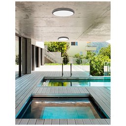 Obrázek pro produkt Venkovní stropní svítidlo TOMMY tmavě šedý ABS a akrylový difuzor LED 25W 3000K 220-240V 85st. IP54 - NOVA LUCE