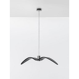 Obrázek pro produkt Night Birds, závěsné svítidlo, šedá kouřová BROKISGLASS / hliník / transparentní kabel - BROKIS A