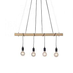 Obrázek pro produkt TERO Závěsné svítidlo, černá, dřevo, stmívatelné, E27, IP20, teplá bílá 2700K - LEUCHTEN DIREKT / JUST LIGHT