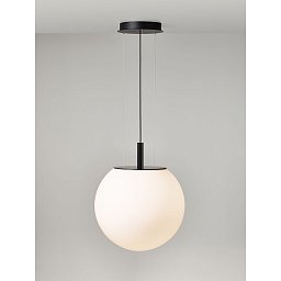 Obrázek pro produkt Závěsné svítidlo SFERA 180 triplex opál matovaný / černý matný komaxit / černý kabel - BROKIS A