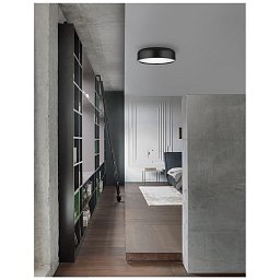 Obrázek pro produkt Stropní svítidlo PERLETO stropní svítidlo zvenku matná černá ocel zevnitř matná bílá ocel E27 3x12W - NOVA LUCE