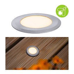Obrázek pro produkt LED zemní svítidlo zlaté světlo neláká hmyz IP67 kruhové 50mm 2200K 2,2W 230V hliník umělá hmota/kov - PAULMANN