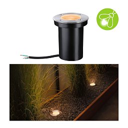 Obrázek pro produkt LED zemní svítidlo zlaté světlo neláká hmyz IP65 110mm 2200 - 2200K 4,3W 230V kartáč.ocel/umělá hmota - PAULMANN