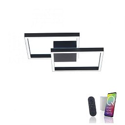 Obrázek pro produkt Q-MARKO LED stropní svítidlo Smart Home, černá, hranaté ZigBee RGB+2700-5000K - PAUL NEUHAUS