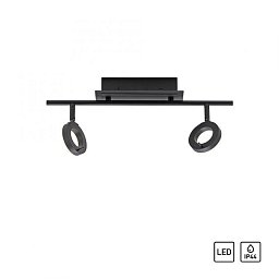 SILEDA LED stropní svítidlo 2 ramenné antracit otočné IP44 teplá bílá 3000K - PAUL NEUHAUS Obrázek pro produkt SILEDA LED stropní svítidlo 2 ramenné antracit otočné IP44 teplá bílá 3000K - PAUL NEUHAUS