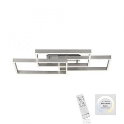 Obrázek pro produkt PAAN LED stropní svítidlo stříbrná barva, 82x50cm, stmívatelné, CCT, paměťová funkce 2700-5000K - PAUL NEUHAUS