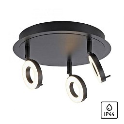 SILEDA LED stropní bodové svítidlo antracit, kruhové, 3 ramenné, otočné, ochrana proti vodě 3000K - PAUL NEUHAUS Obrázek pro produkt SILEDA LED stropní bodové svítidlo antracit, kruhové, 3 ramenné, otočné, ochrana proti vodě 3000K - PAUL NEUHAUS
