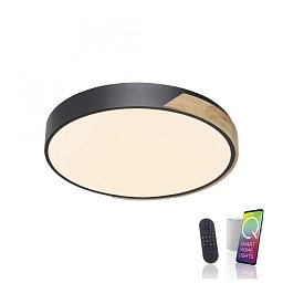 Obrázek pro produkt Q BILA LED stropní svítidlo Smart Home, pravé dřevo, stmívatelné ZigBee 2700-5000K - PAUL NEUHAUS