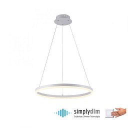 Obrázek pro produkt TITUS LED závěsné svítidlo 60x60 bílá, kruhové, stmívatelné, paměťová funkce, moderní SimplyDim 3000K - PAUL NEUHAUS
