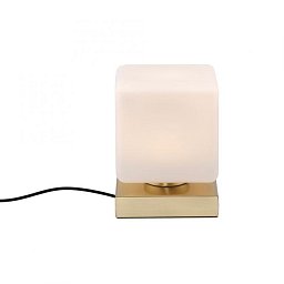Obrázek pro produkt DADOA LED stolní lampa mosaz, tvar kostky, dotykový stmívač, nadčasový design 3000K - PAUL NEUHAUS