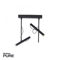 Obrázek pro produkt PURE TUTUA LED stropní svítidlo 2 ramenné, černá, otočné 3000K - PAUL NEUHAUS