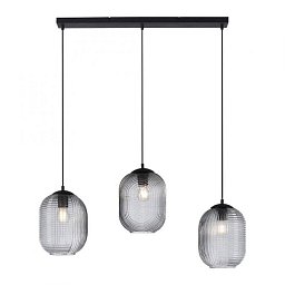 Obrázek pro produkt SHITAKE LED závěsné svítidlo, kouřové sklo, 3 ramenné, retro design, oválné - PAUL NEUHAUS