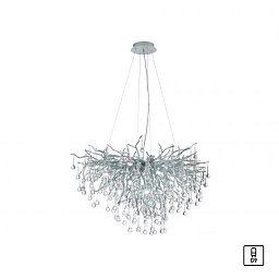 Obrázek pro produkt Závěsné svítidlo ICICLE 10x G9 40W š.100cm stříbrná  - PAUL NEUHAUS