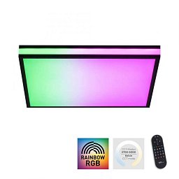 Obrázek pro produkt MARIO BLAC LED stropní svítidlo 45x45, černá, hranaté, RGB Dreamcolor, stmívatelné, panel RGB+2700-5000K - LEUCHTEN DIREKT / JUST LIGHT