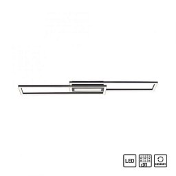 Obrázek pro produkt ASMIN LED stropní svítidlo 95x17,5cm, černá, ploché, paměťová funkce, jednoduchý panel 3000K - LEUCHTEN DIREKT / JUST LIGHT