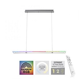 Obrázek pro produkt FELIX60 LED závěsné svítidlo, stříbrná barva, stmívatelné, Rainbow RGB, paměťová funkce RGB+2700-5000K - LEUCHTEN DIREKT / JUST LIGHT