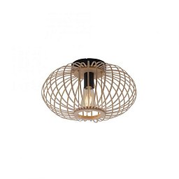 Obrázek pro produkt RACOON Stropní svítidlo, dřevo, přírodní, oválné, E27, retro, pr. 40cm - LEUCHTEN DIREKT / JUST LIGHT