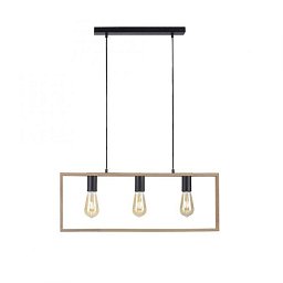 Obrázek pro produkt FRANKY LED závěsné svítidlo, černá, dřevěný rám, kov, 3 ramenné - LEUCHTEN DIREKT / JUST LIGHT