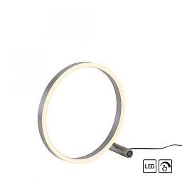 Obrázek pro produkt RITUS LED stolní lampa hliník, kruhová, pr.30cm, dotykový stmívač, Switchmo, teplá bílá 3000K - LEUCHTEN DIREKT / JUST LIGHT