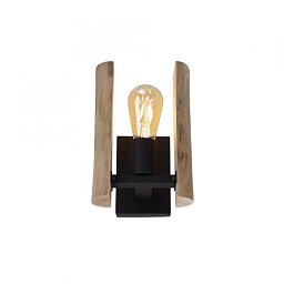 Obrázek pro produkt LOG LED nástěnné svítidlo, přírodní dřevo, rustikální, černá, 1 ramenné - LEUCHTEN DIREKT / JUST LIGHT