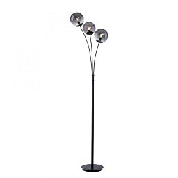 Obrázek pro produkt BIG WIDOW LED stojací svítidlo 3 ramenné, černá, dekorativní design, hra světla, prohnuté - LEUCHTEN DIREKT / JUST LIGHT