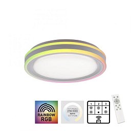 Obrázek pro produkt SPHERIC LED stropní svítidlo 40x40cm, kruhové, bílé, stmívatelné, hra světla, CCT LED panel RGB+2700-6500 - LEUCHTEN DIREKT / JUST LIGHT