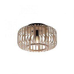 Obrázek pro produkt RACOON Stropní svítidlo, dřevo, přírodní, kruhové, E27, retro, pr. 42cm - LEUCHTEN DIREKT / JUST LIGHT