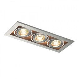 Obrázek pro produkt Zápustné svítidlo FIZZ III náklopná česaný hliník 12V G5,3 3x50W - RED - DESIGN RENDL