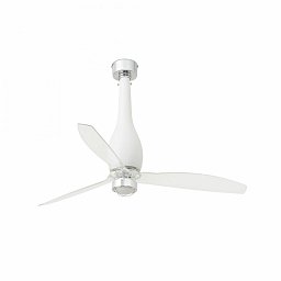 ETERFAN M LED, bílá/transparentní, stropní ventilátor s DC motorem - FARO Obrázek pro produkt ETERFAN M LED, bílá/transparentní, stropní ventilátor s DC motorem - FARO