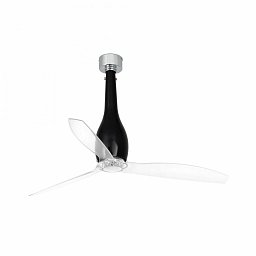 ETERFAN M, černá/transparentní, stropní ventilátor s DC motorem - FARO Obrázek pro produkt ETERFAN M, černá/transparentní, stropní ventilátor s DC motorem - FARO
