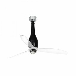 ETERFAN M LED, černá/transparentní, stropní ventilátor s DC motorem - FARO Obrázek pro produkt ETERFAN M LED, černá/transparentní, stropní ventilátor s DC motorem - FARO