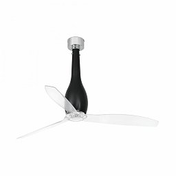ETERFAN, černá/transparentní, stropní ventilátor s DC motorem - FARO Obrázek pro produkt ETERFAN, černá/transparentní, stropní ventilátor s DC motorem - FARO