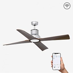 WINCHE, chrom, stropní ventilátor s DC motorem SMART - FARO Obrázek pro produkt WINCHE, chrom, stropní ventilátor s DC motorem SMART - FARO