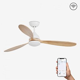 POROS L LED, bílá, stropní ventilátor s DC motorem SMART - FARO Obrázek pro produkt POROS L LED, bílá, stropní ventilátor s DC motorem SMART - FARO