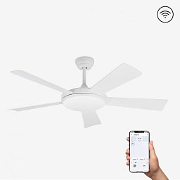 SAONA L LED, bílá, stropní ventilátor s DC motorem SMART - FARO Obrázek pro produkt SAONA L LED, bílá, stropní ventilátor s DC motorem SMART - FARO