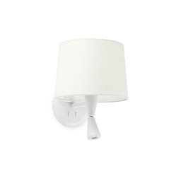 Obrázek pro produkt CONGA nástěnná lampa, bílá, se čtecí lampičkou - FARO