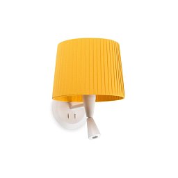 Obrázek pro produkt SAMBA bílá/skládaná žlutá nástěnná lampa se čtecí lampičkou - FARO