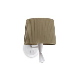 Obrázek pro produkt SAMBA bílá/skládaná zelená nástěnná lampa se čtecí lampičkou - FARO
