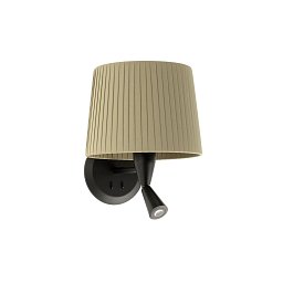 Obrázek pro produkt SAMBA černá/skládaná zelená nástěnná lampa se čtecí lampičkou - FARO