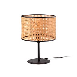Obrázek pro produkt MAMBO černá/ratan stolní lampa - FARO