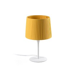 Obrázek pro produkt SAMBA bílá/skládaná žlutá mini stolní lampa - FARO