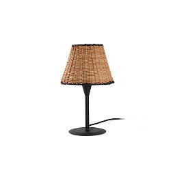 Obrázek pro produkt SUMBA černá/ratan mini stolní lampa - FARO