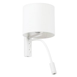 Obrázek pro produkt TIRA nástěnná lampa, bílá, se čtecí lampičkou - FARO