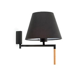 Obrázek pro produkt RON nástěnná lampa, tmavě šedá/černá - FARO