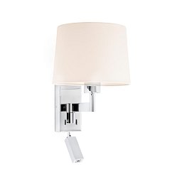 Obrázek pro produkt ARTIS chrom/béžová nástěnná lampa se čtecí lampičkou - FARO