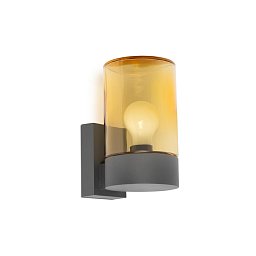 Obrázek pro produkt KILA nástěnná lampa, tmavě šedá, jantarová - FARO