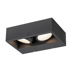 Obrázek pro produkt ESKINA FRAME WL double nástěnné přisazené svítidlo antracit 27 W 2200/2400 lm 3000/4000 K CRI80 95° - BIG WHITE (SLV)