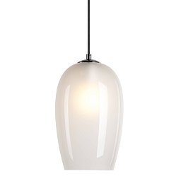 Obrázek pro produkt PANTILO OVAL PD E27 závěsné svítidlo, bílá/chrom - BIG WHITE (SLV)